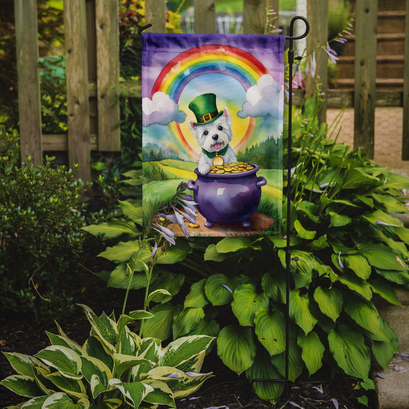 Westie St Patrick's Day Garden Flag