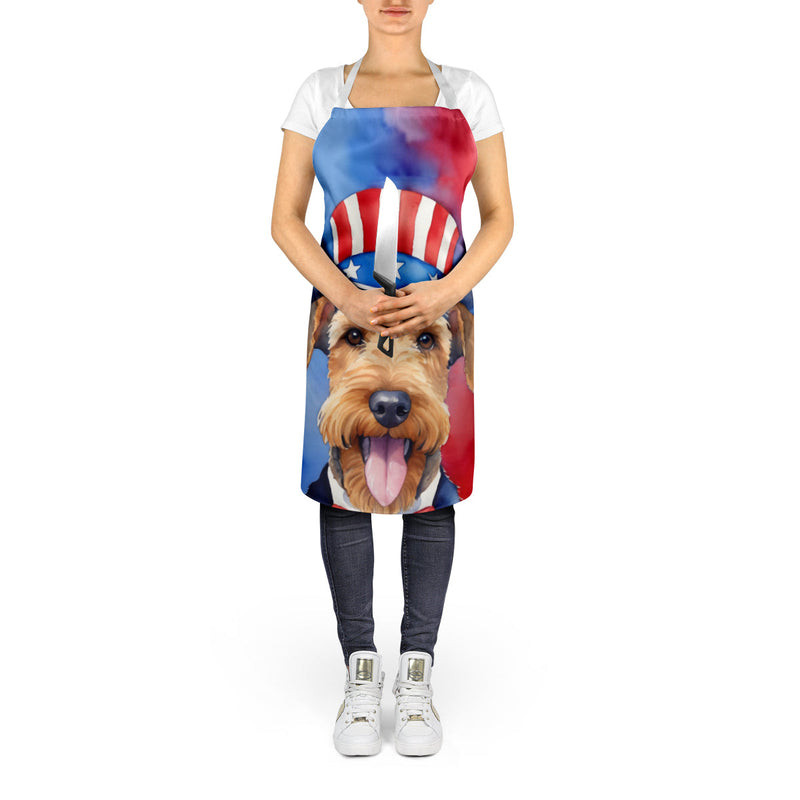 Airedale Terrier Patriotic American Apron