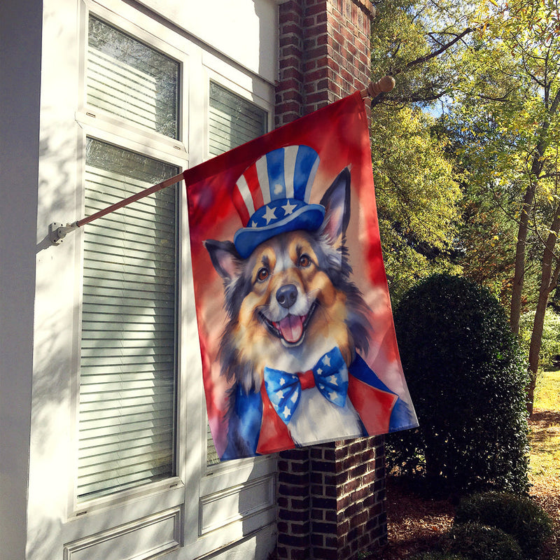 Belgian Tervuren Patriotic American House Flag