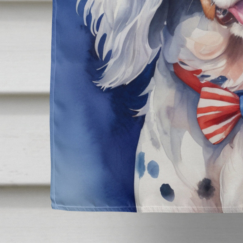 English Setter Patriotic American House Flag