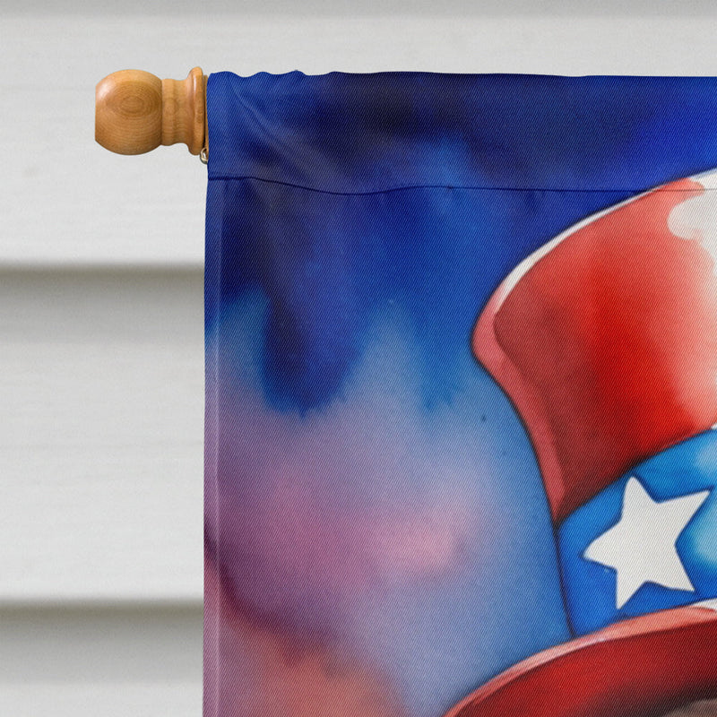 Labradoodle Patriotic American House Flag