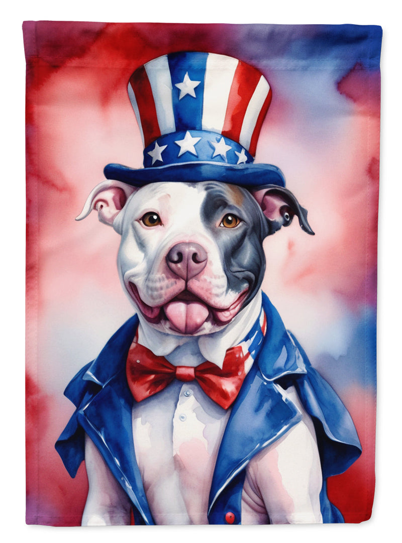 Pit Bull Terrier Patriotic American House Flag