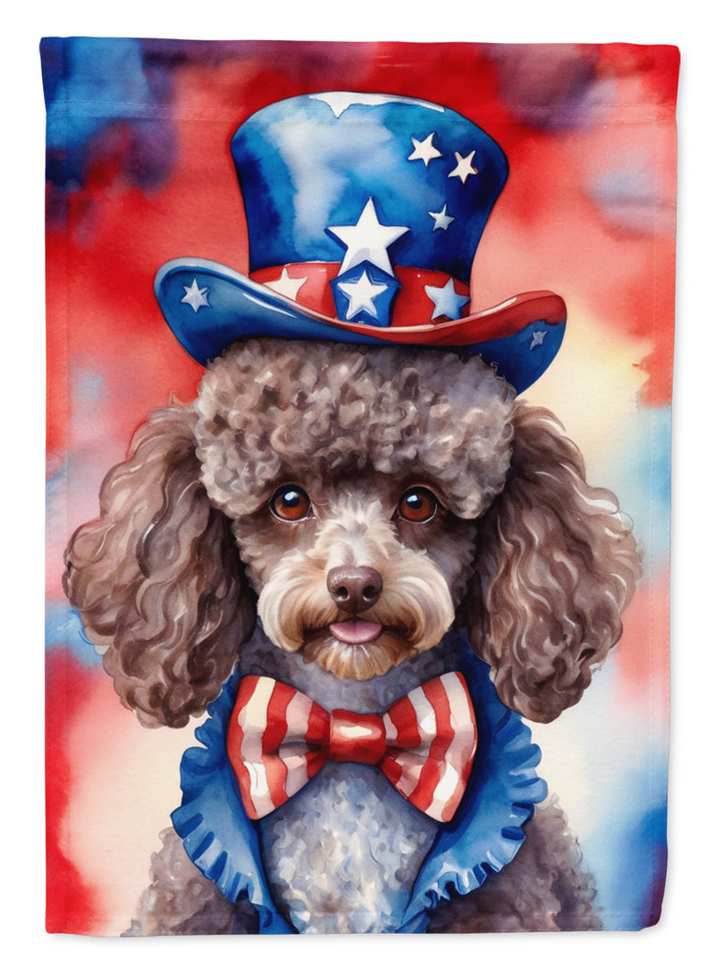 Poodle Patriotic American Garden Flag