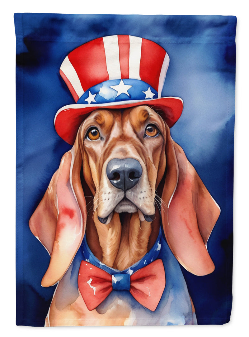 Redbone Coonhound Patriotic American Garden Flag