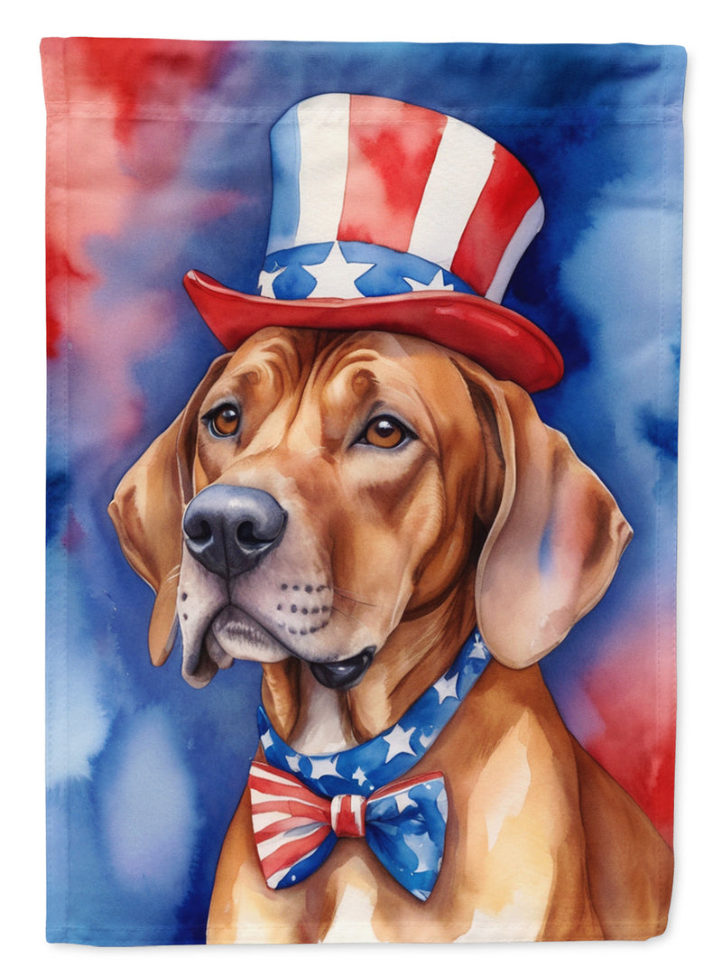 Rhodesian Ridgeback Patriotic American House Flag