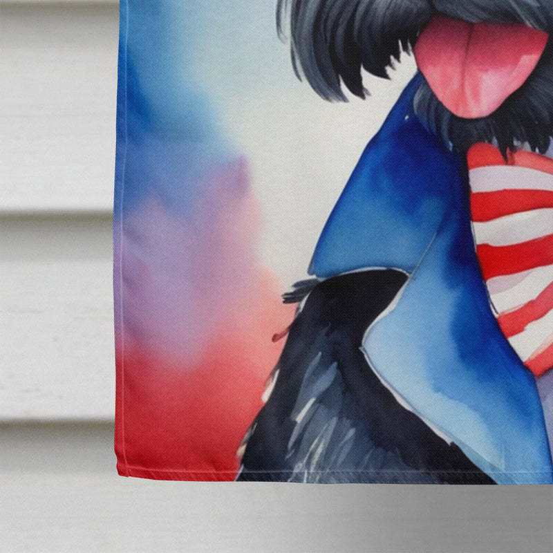 Scottish Terrier Patriotic American House Flag