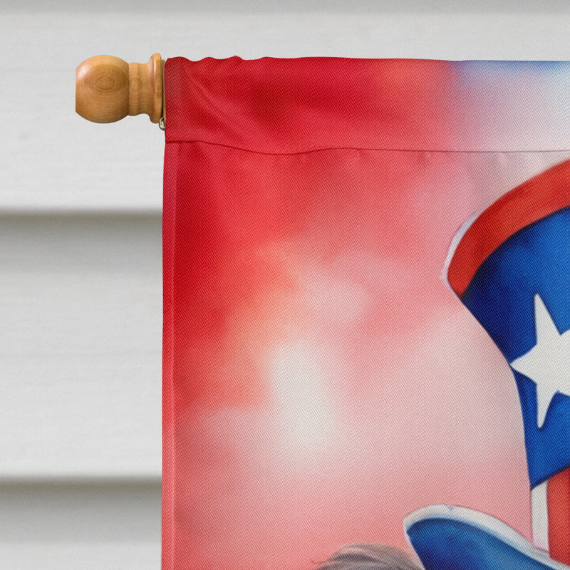 Sheltie Patriotic American House Flag