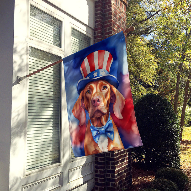 Vizsla Patriotic American House Flag