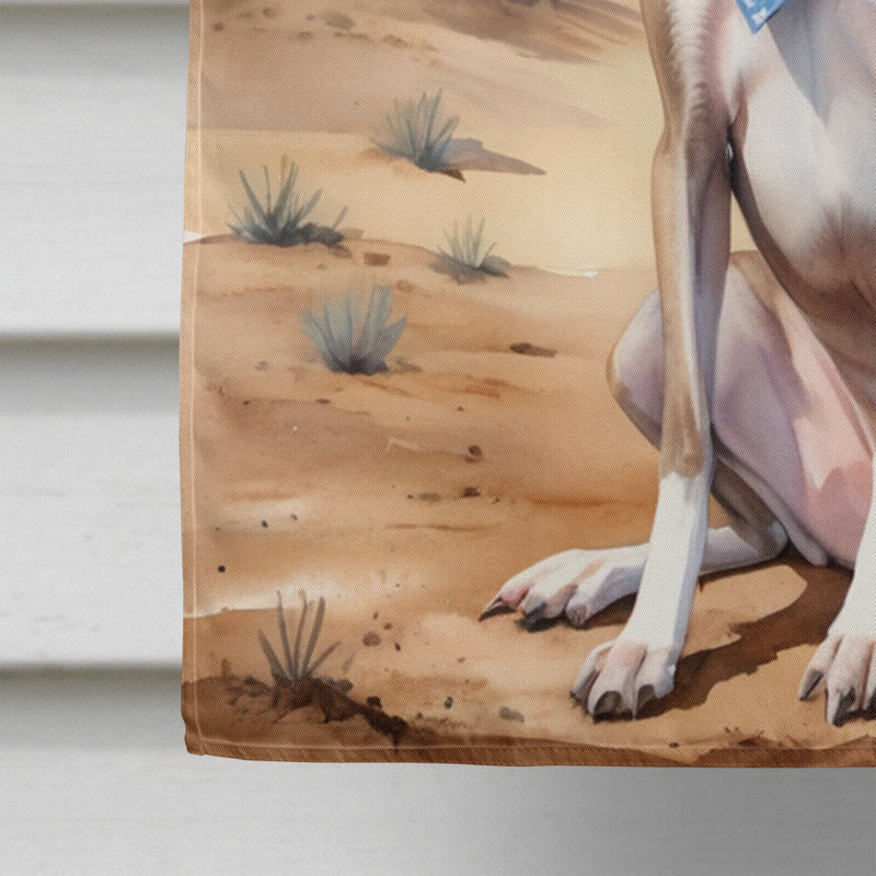 Greyhound Cowboy Welcome House Flag