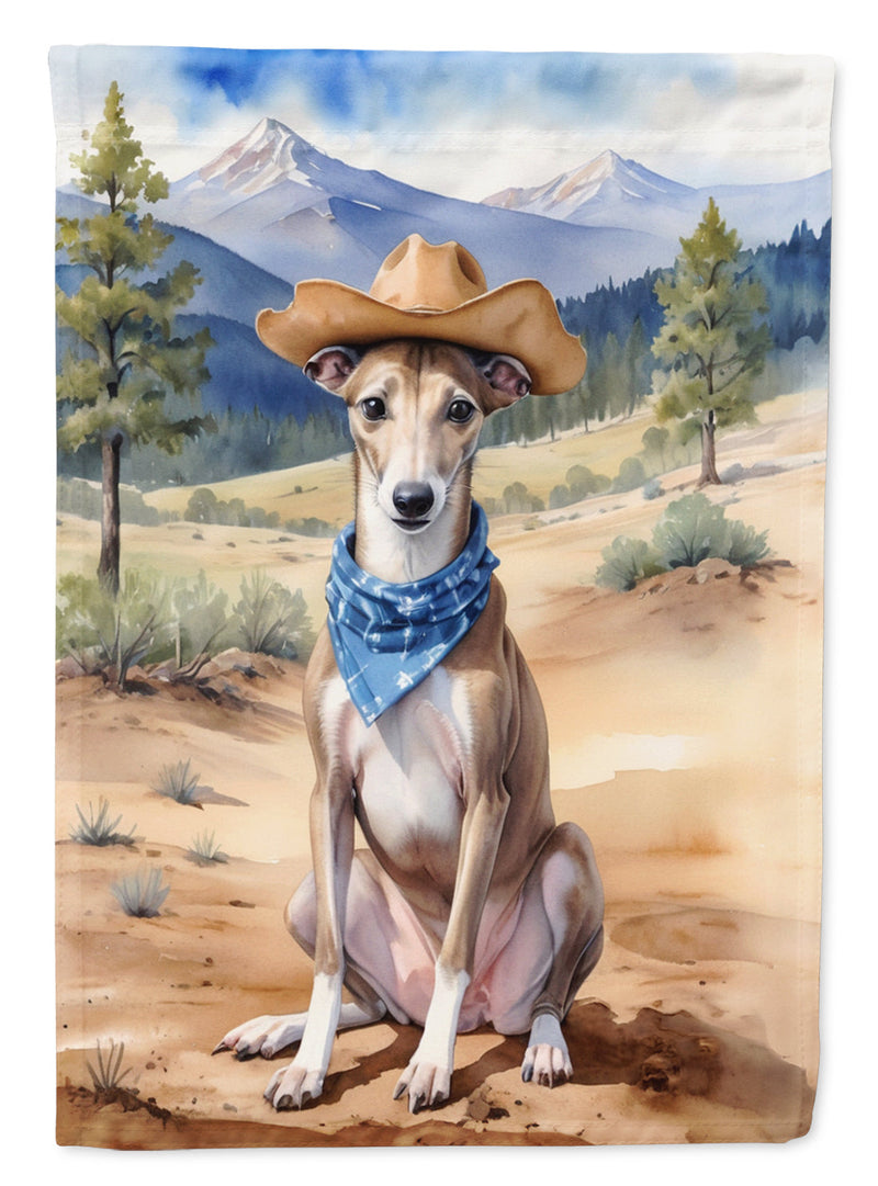 Greyhound Cowboy Welcome House Flag