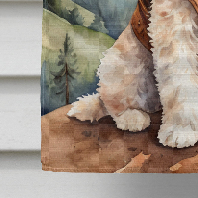 Maltipoo Cowboy Welcome House Flag