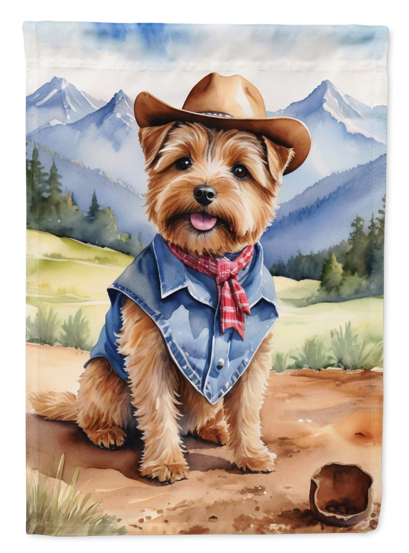 Norfolk Terrier Cowboy Welcome House Flag