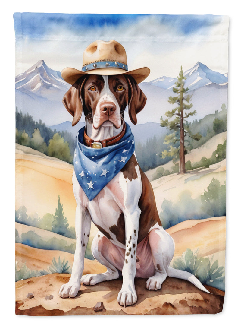 Pointer Cowboy Welcome House Flag