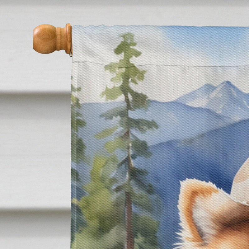 Pomeranian Cowboy Welcome House Flag