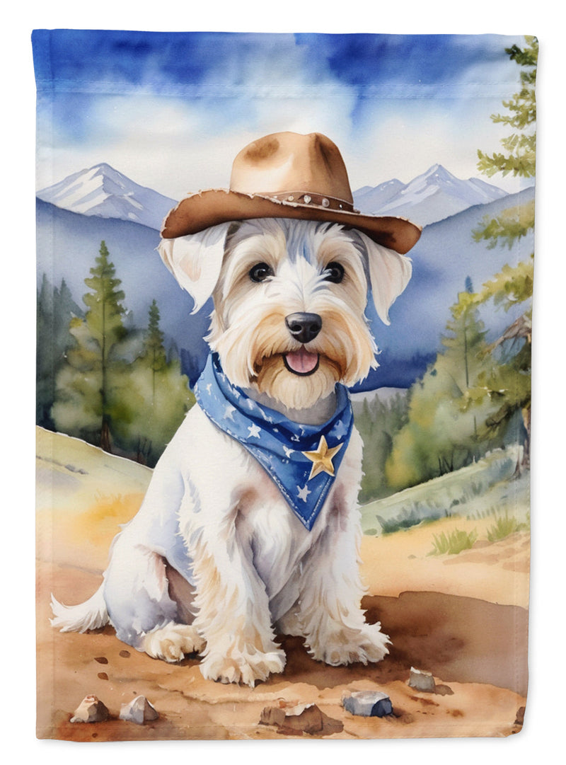 Sealyham Terrier Cowboy Welcome House Flag