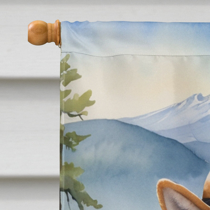 Shiba Inu Cowboy Welcome House Flag