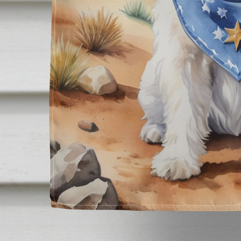 Shih Tzu Cowboy Welcome House Flag