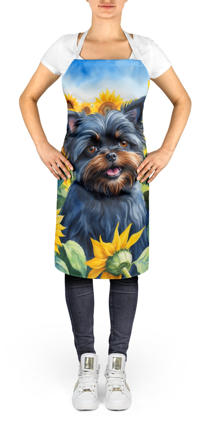 Affenpinscher in Sunflowers Apron