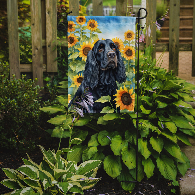 Cocker Spaniel in Sunflowers Garden Flag