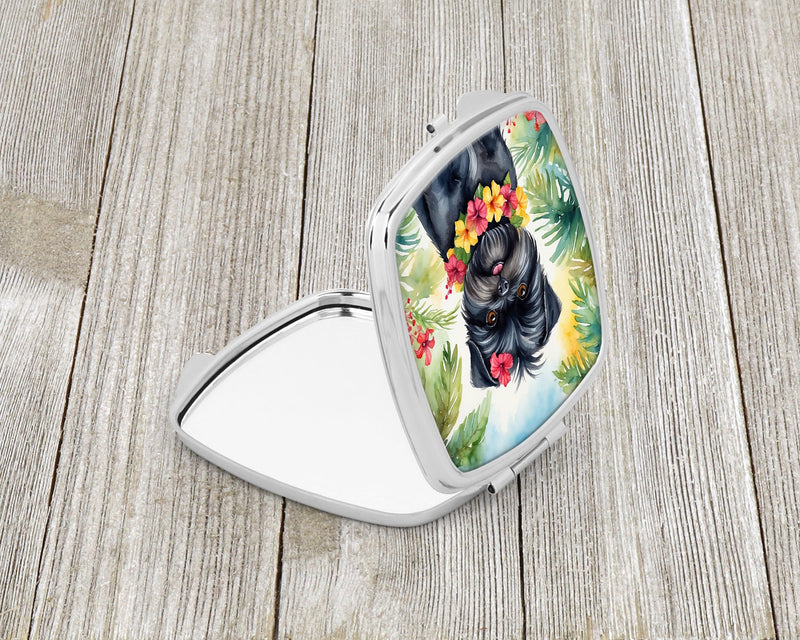 Affenpinscher Luau Compact Mirror