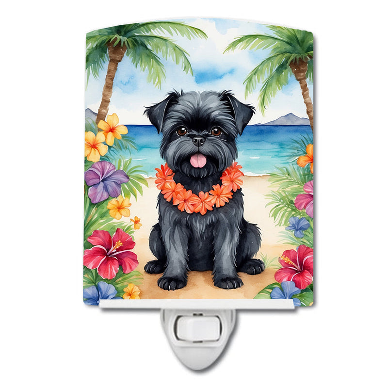 Affenpinscher Luau Ceramic Night Light