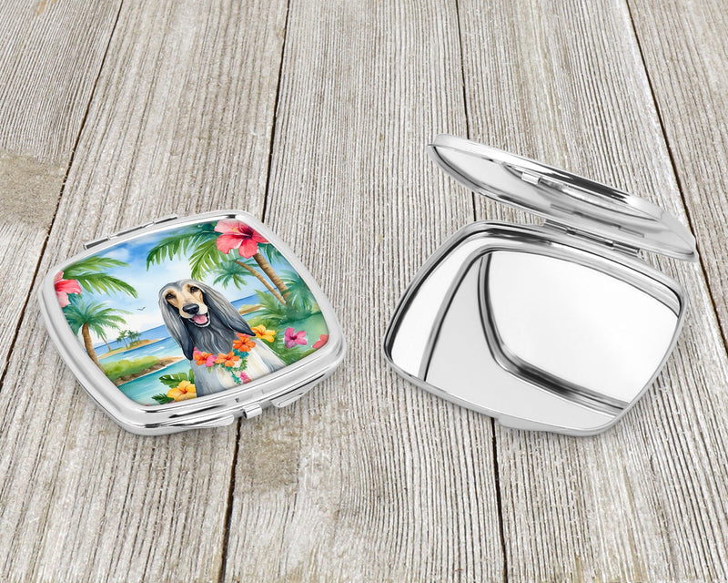 Afghan Hound Luau Compact Mirror