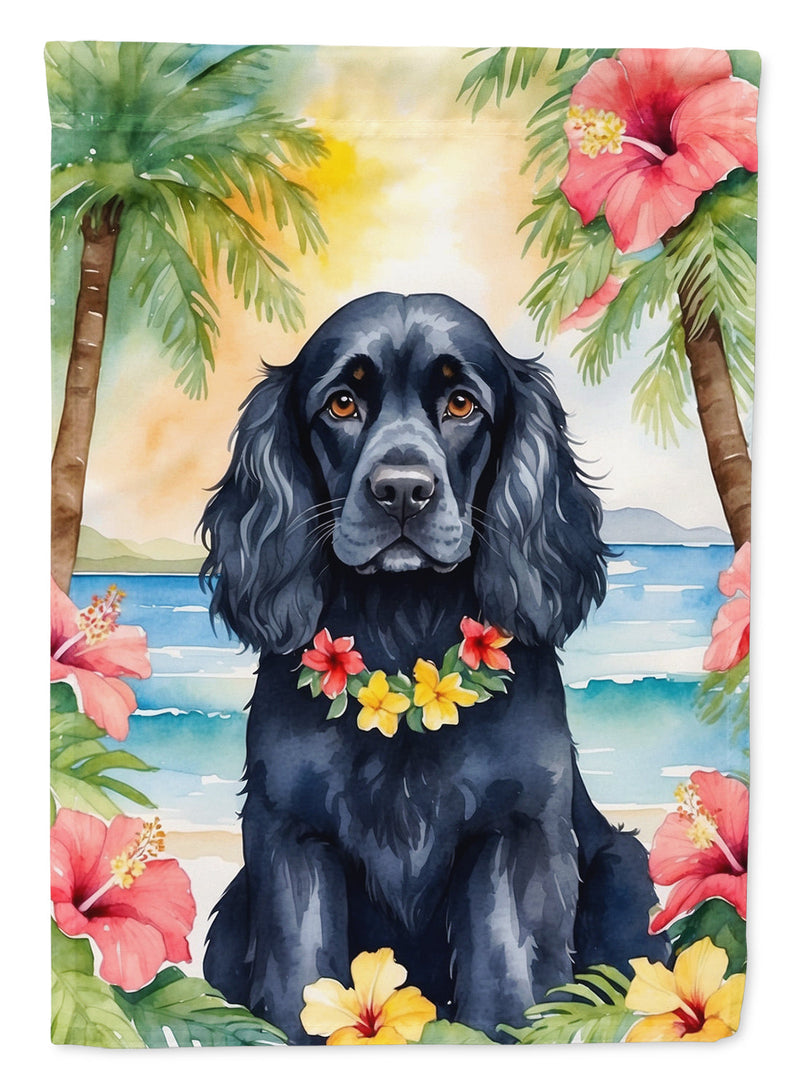 Cocker Spaniel Luau House Flag