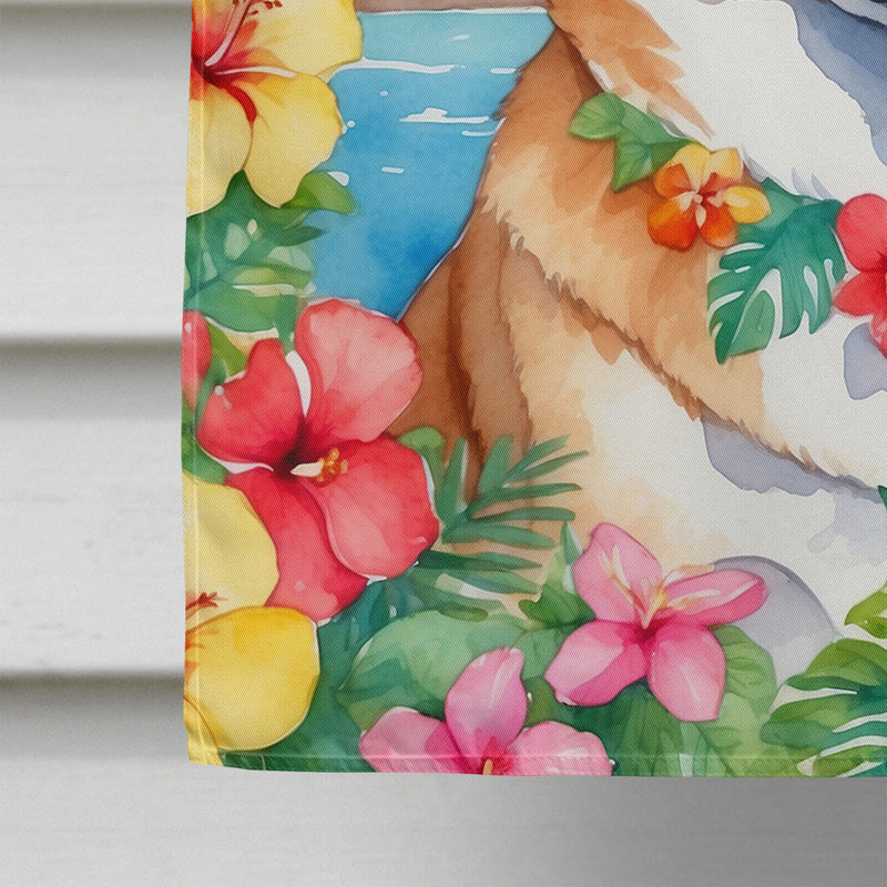 Corgi Luau House Flag