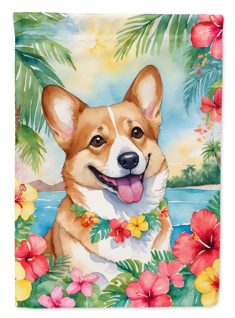 Corgi Luau House Flag