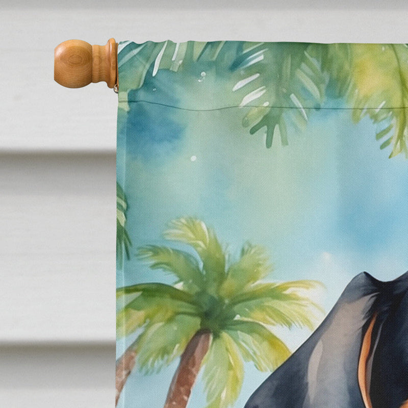 Dachshund Luau House Flag