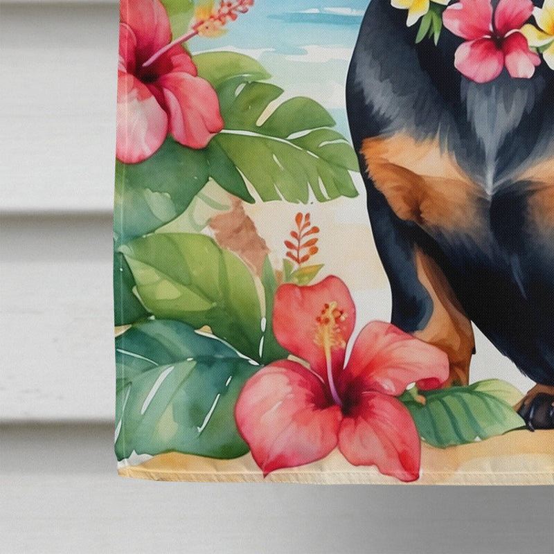 Dachshund Luau House Flag