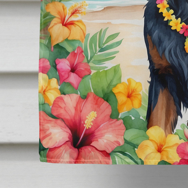 Gordon Setter Luau House Flag