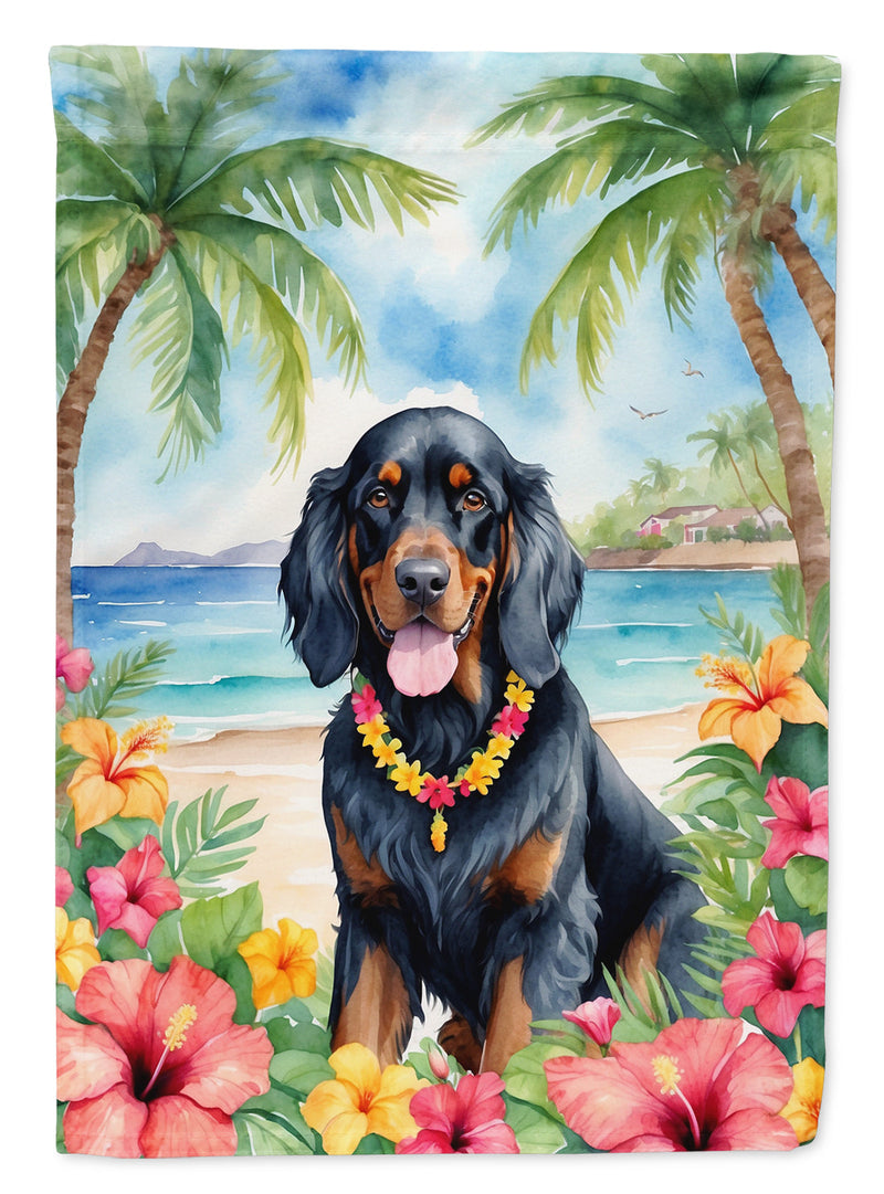 Gordon Setter Luau House Flag