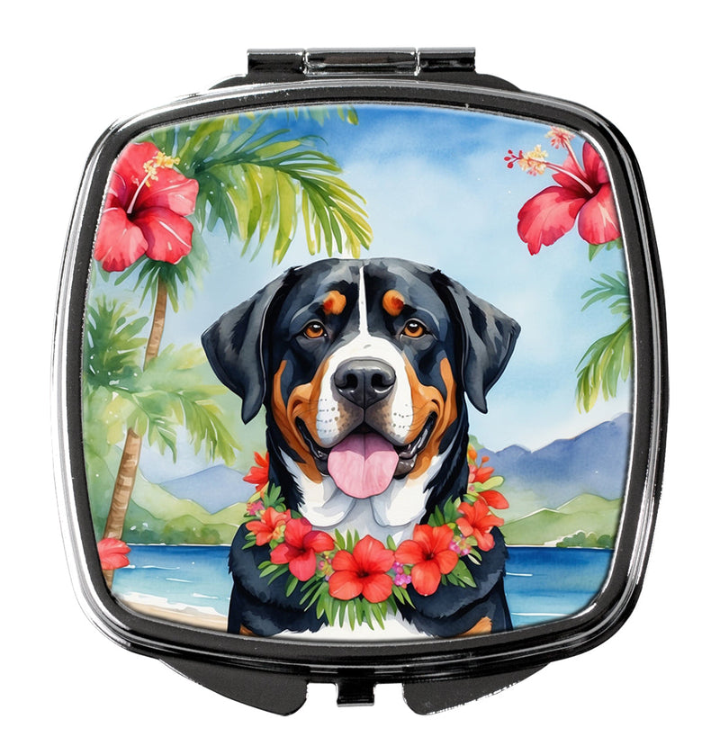 Greater Swiss Mountain Dog Luau Compact Mirror