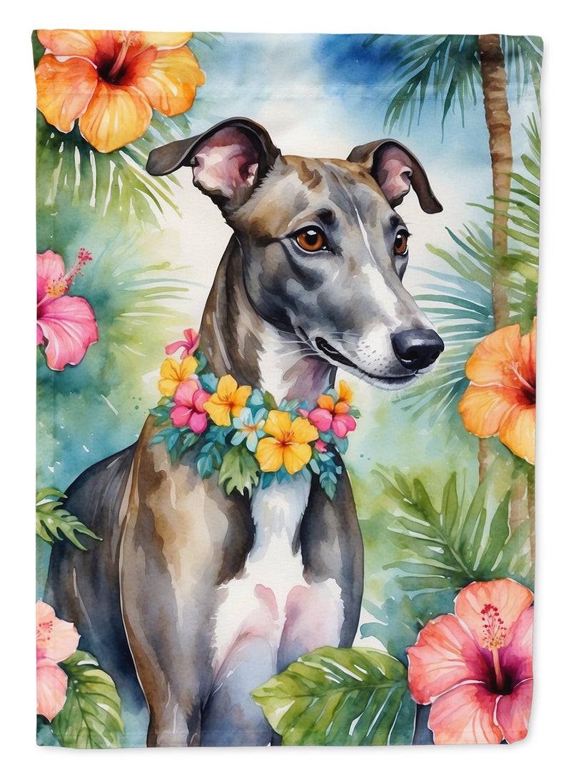 Greyhound Luau Garden Flag