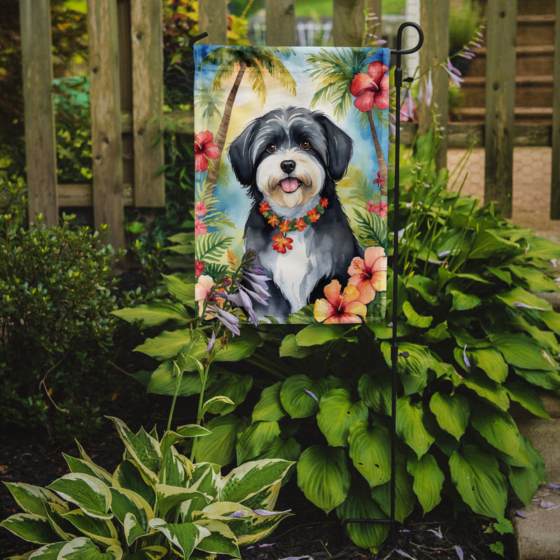 Havanese Luau Garden Flag