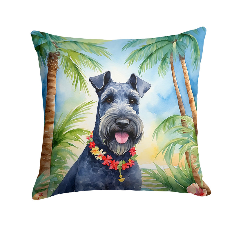 Kerry Blue Terrier Luau Throw Pillow