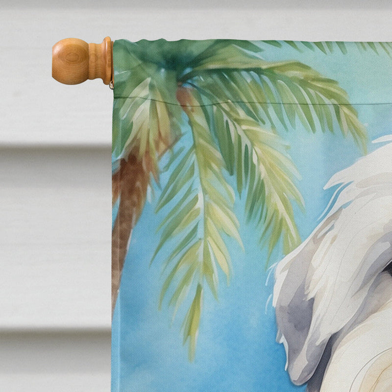 Old English Sheepdog Luau House Flag