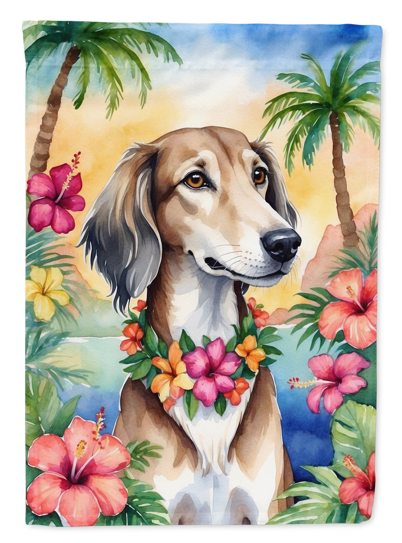 Saluki Luau Garden Flag