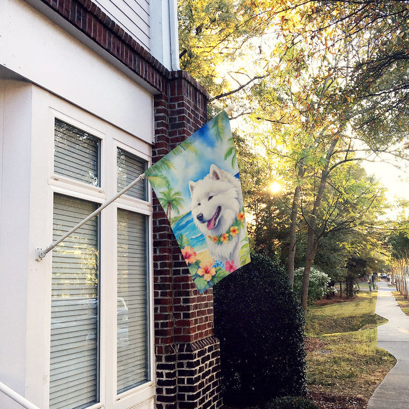 Samoyed Luau House Flag