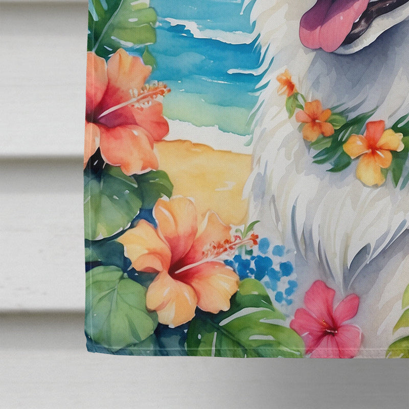 Samoyed Luau House Flag