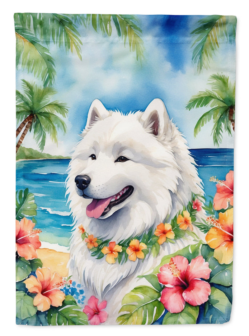 Samoyed Luau House Flag