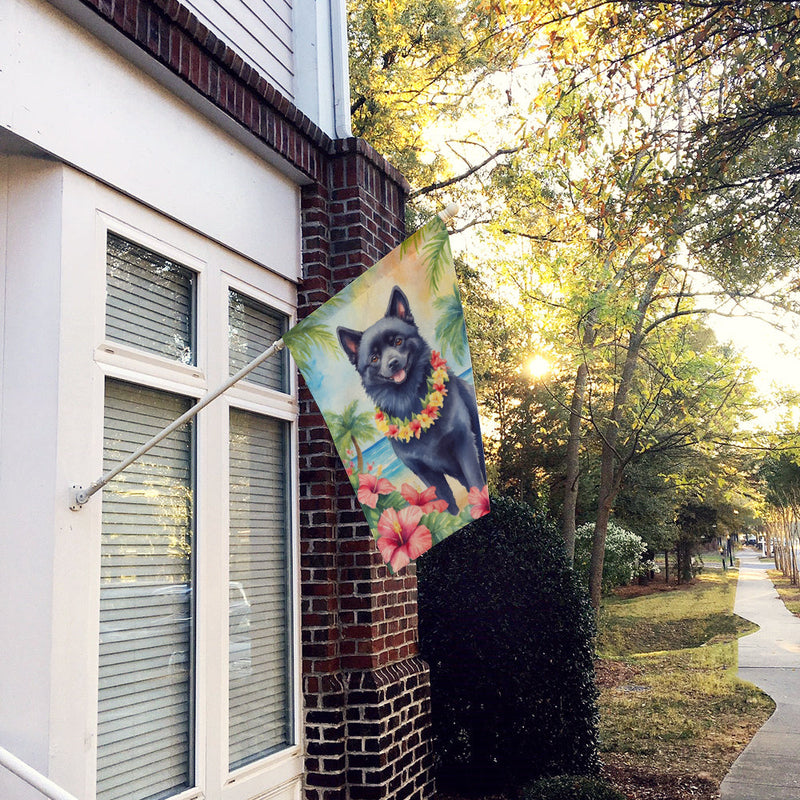 Schipperke Luau House Flag