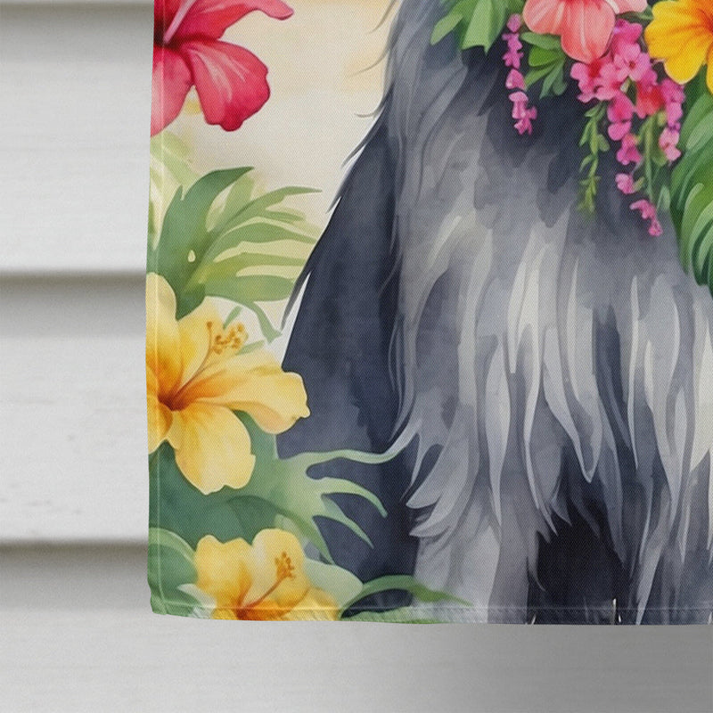 Scottish Deerhound Luau House Flag