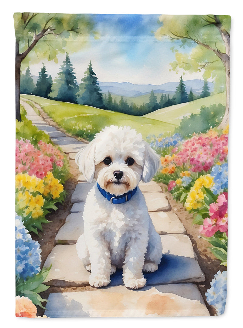 Maltipoo Spring Path House Flag