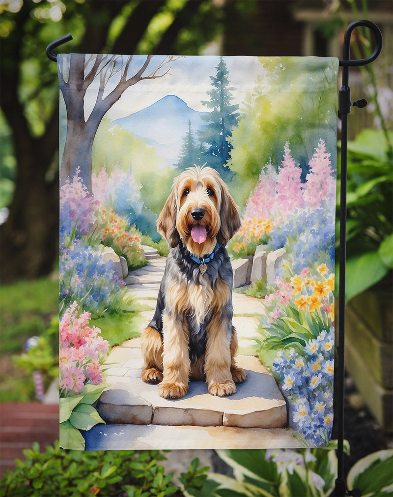 Otterhound Spring Path Garden Flag