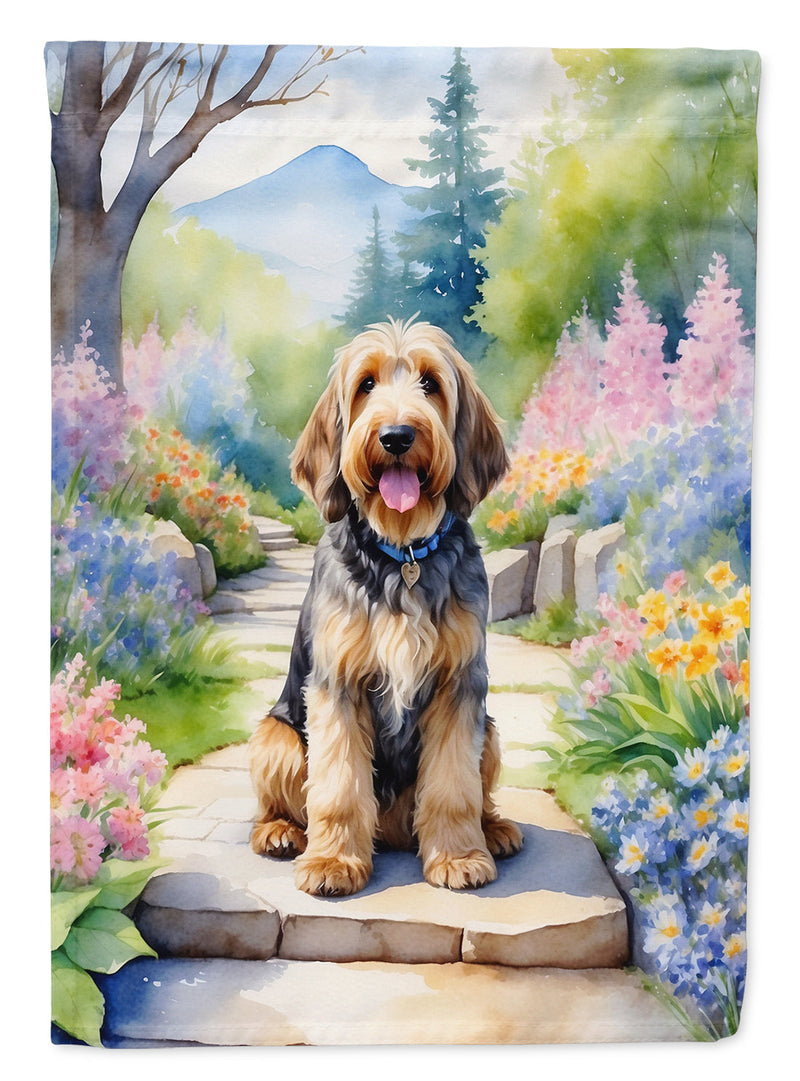 Otterhound Spring Path Garden Flag