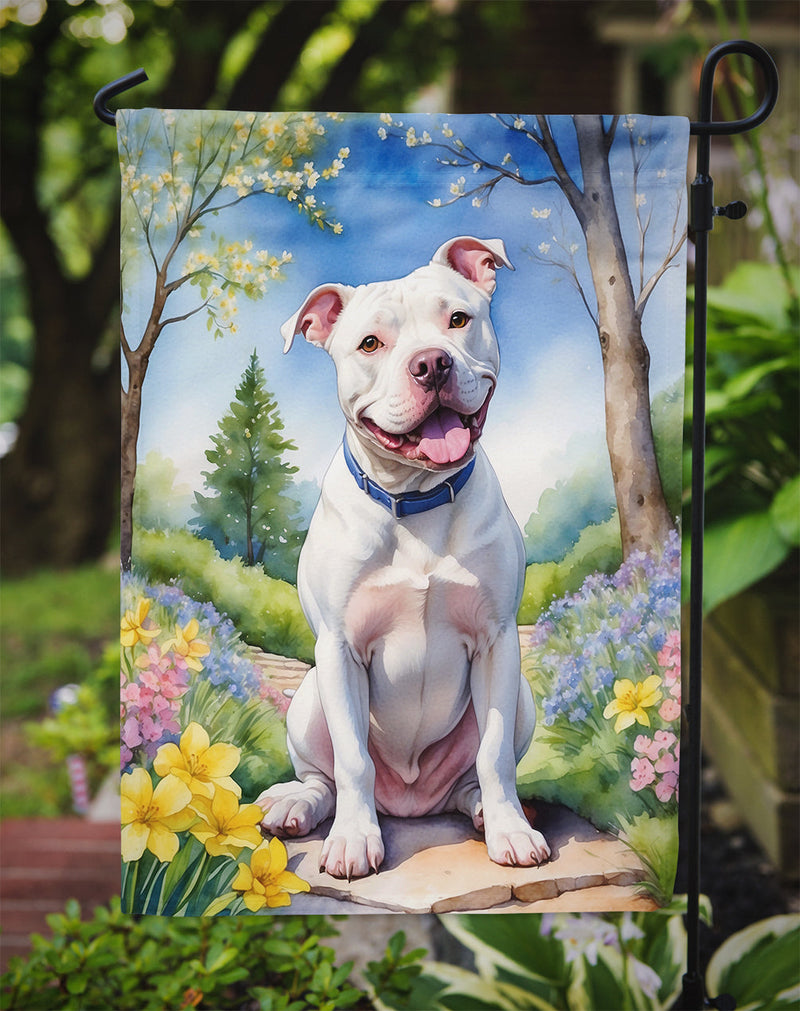 Pit Bull Terrier Spring Path Garden Flag