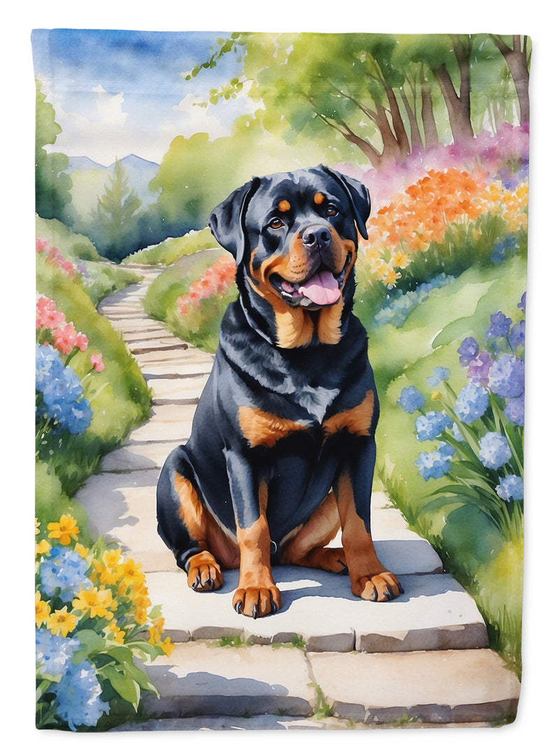 Rottweiler Spring Path House Flag