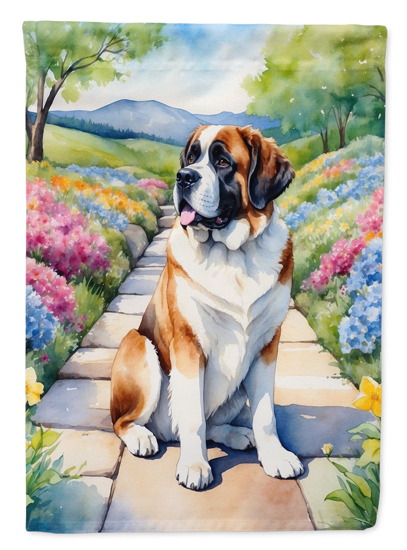 Saint Bernard Spring Path House Flag